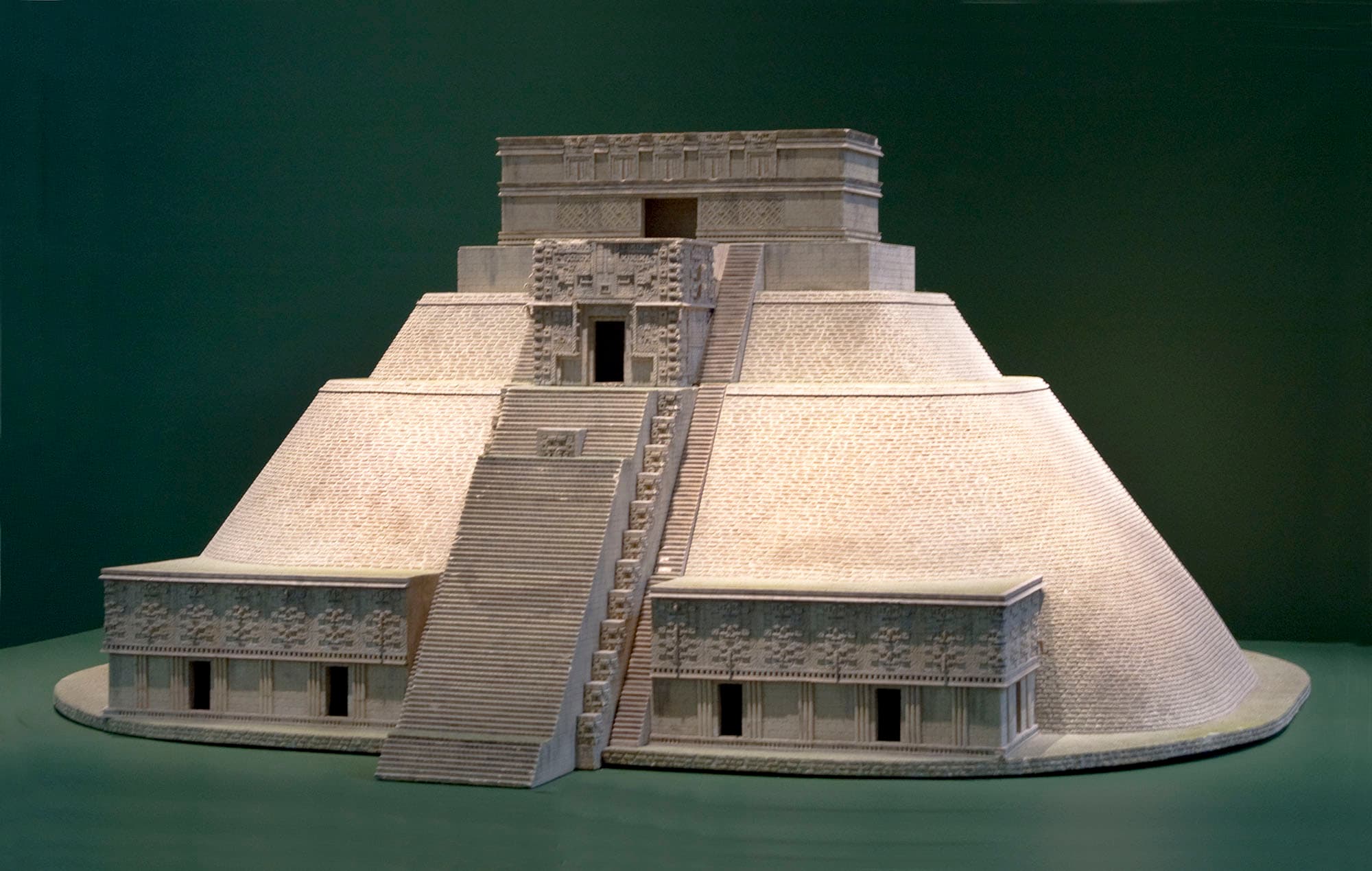 The Pyramid of the Magician rising above the forest at Uxmal